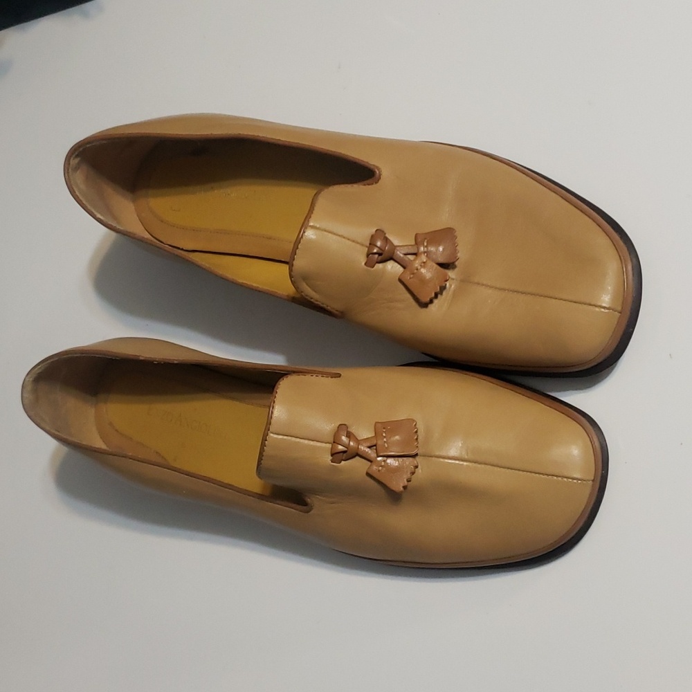 Enzo Angiolini Tasseled Tan Leather Loafers
